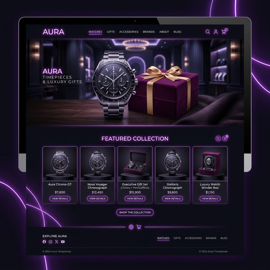 Watch & Gift Store Website Template